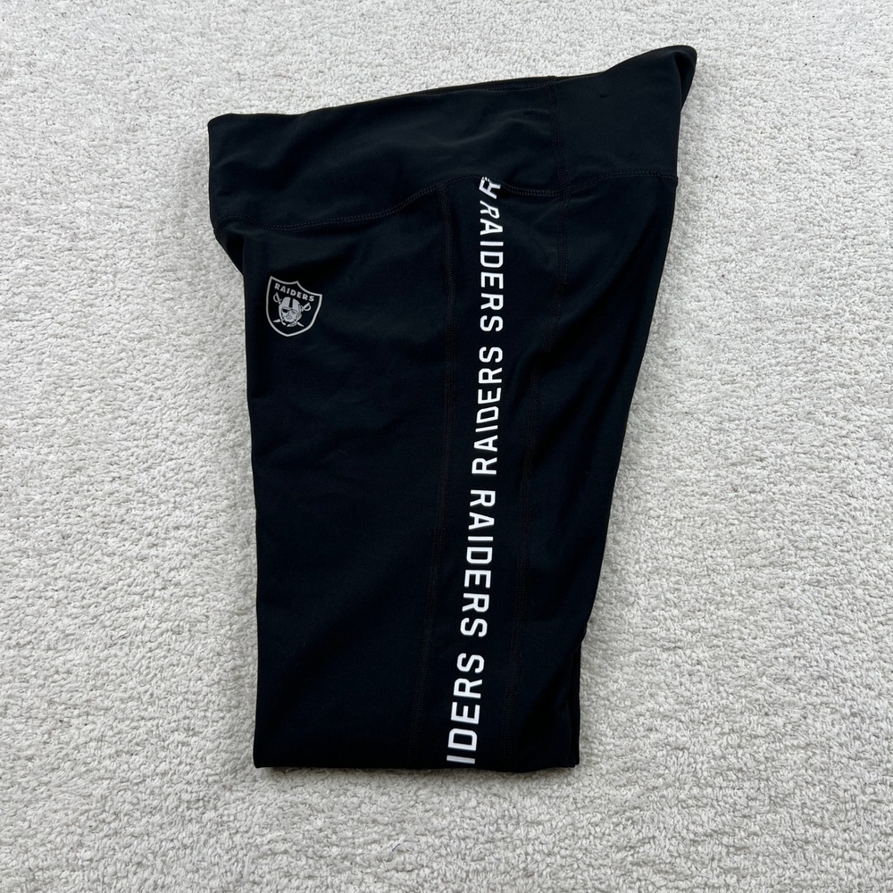 Nike Las Vegas Raiders Womens Black Dri-FIT NFL Athletic Leggings Size M - Picture 14 of 15
